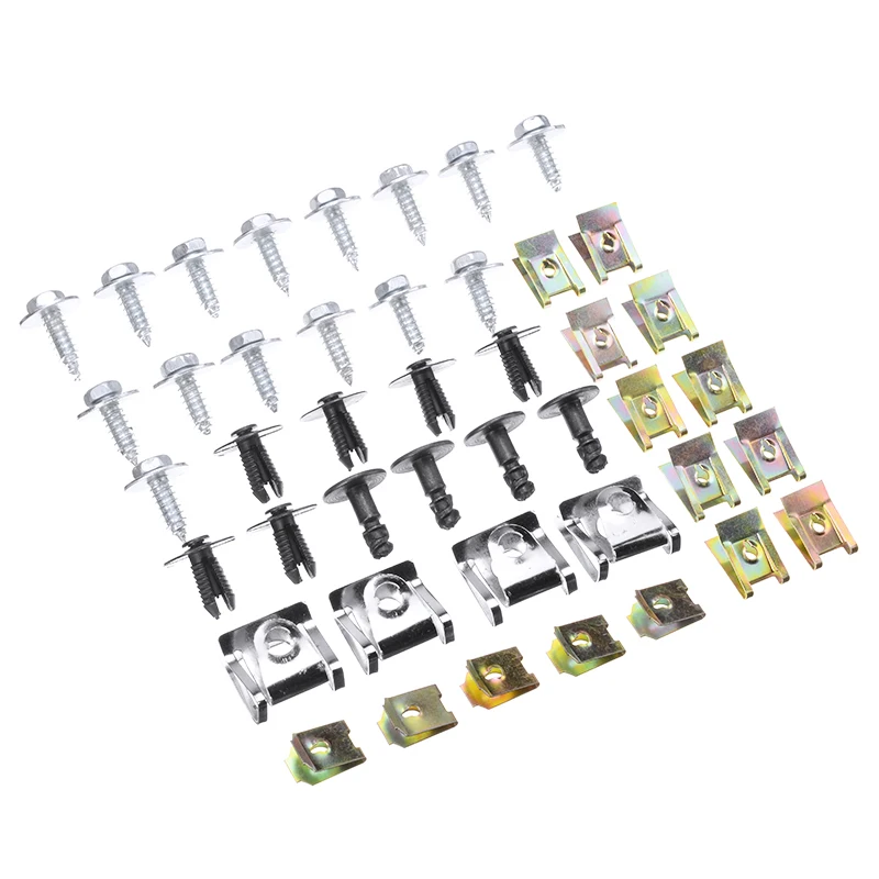 44 шт./компл. металлические зажимы для нижней крышки двигателя брызговик винтовой