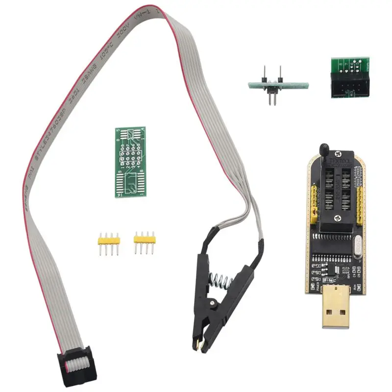 

Тестовый зажим SOP8 SOIC8 для EEPROM 25CXX / 24CXX с CH341A 24 25 серия EEPROM Flash Bios USB-программатор