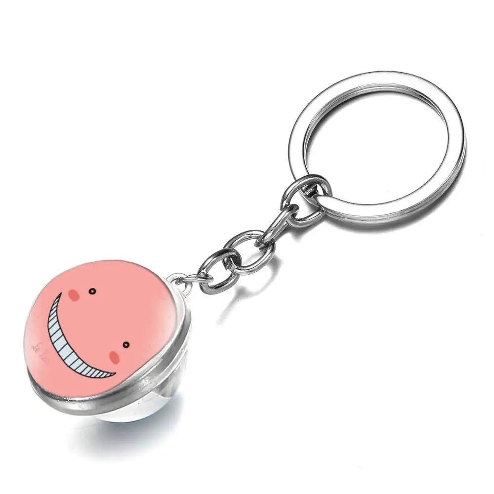 SIAN New Cartoon Assassination Classroom Keychain Double Side Photo Pendant Key Chain Ring Holder Jewelry Collection Accessories | Украшения