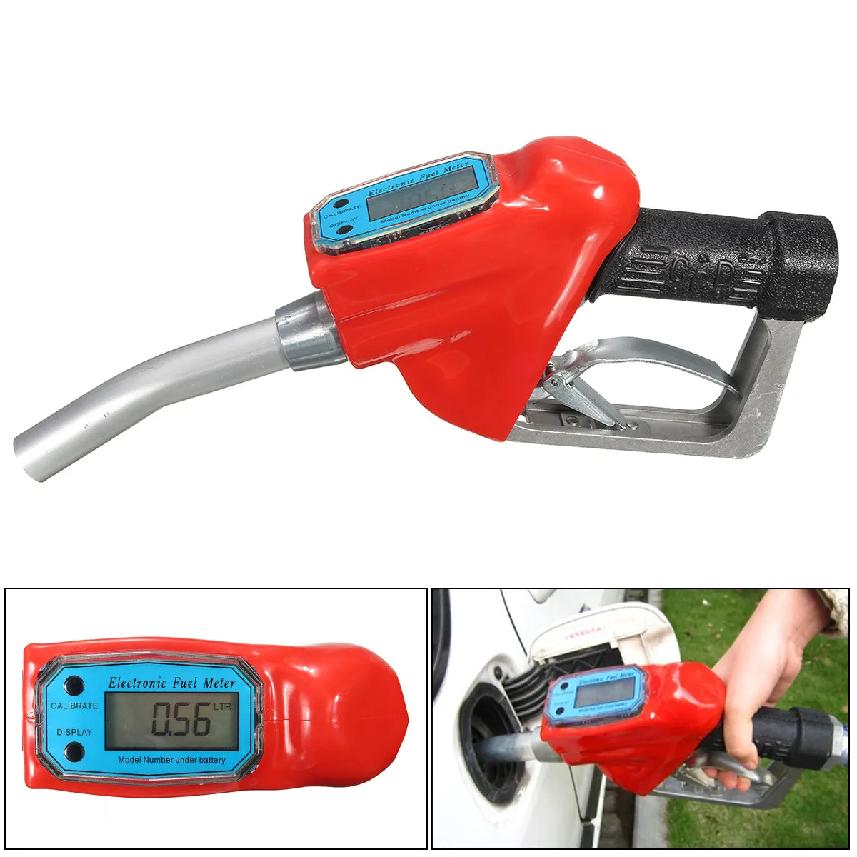 Turbine Flow Meter Sensor Indicator Counter Fuel Gauge Device Gasoline Diesel Petrol Oil Refilling Nozzle Gun | Инструменты