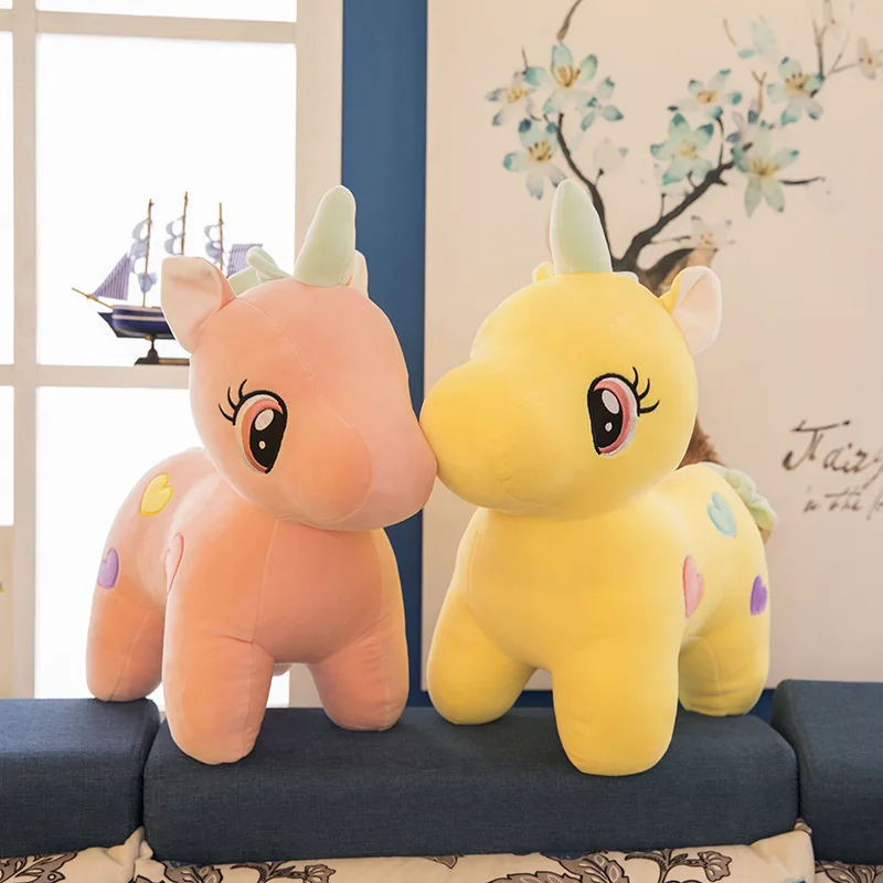 10/20/26 см Kawaii мягкие игрушки Единорог плюшевая кукла, кукла с подушкой для сна Детская комната Декор в виде животного мягкая Набивная игрушка; подарок на день рождения