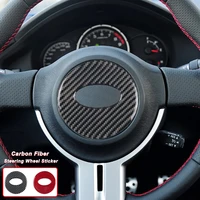 carbon fiber steering wheel sticker trim for subaru brz 2013 2016 brz accessories carbon interior steering wheel decoration trim