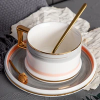 hanging ear coffee cup exquisite european style small luxury ceramic afternoon tea tableware net red ins wind cup dish set cup