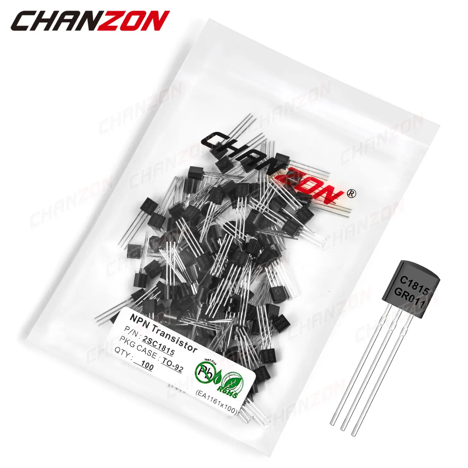 

100pcs 2SC1815 TO-92 NPN Transistor Bipolar Junction BJT Triode Tube Fets TO 92 2SC1815-GR 150mA 60V DIY Integrated Circuits