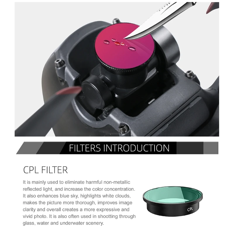 

For FPV Filter Set Camera Professional Accessories CPL/ND4/ND8/ND16/ND32/ND64