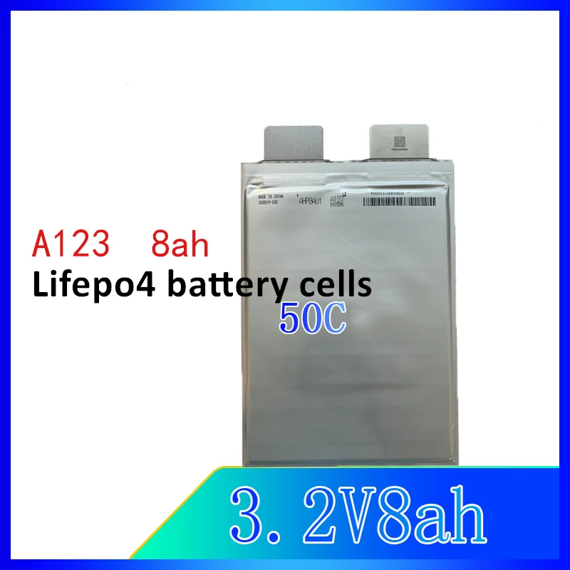 20pcs/Lot 3.2V 8AH Lifepo4 Battery Cells Polymer Punch Pole A123 30C 50C Connections for Car 12V 24V Starting Battery