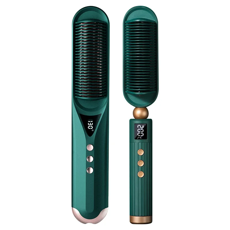 

Multi-functional Hair Comb Instant Heat Hair Straighter Hair Curler, Anti Scalding Safety Hair Styling Appliances, Dual Use Comb