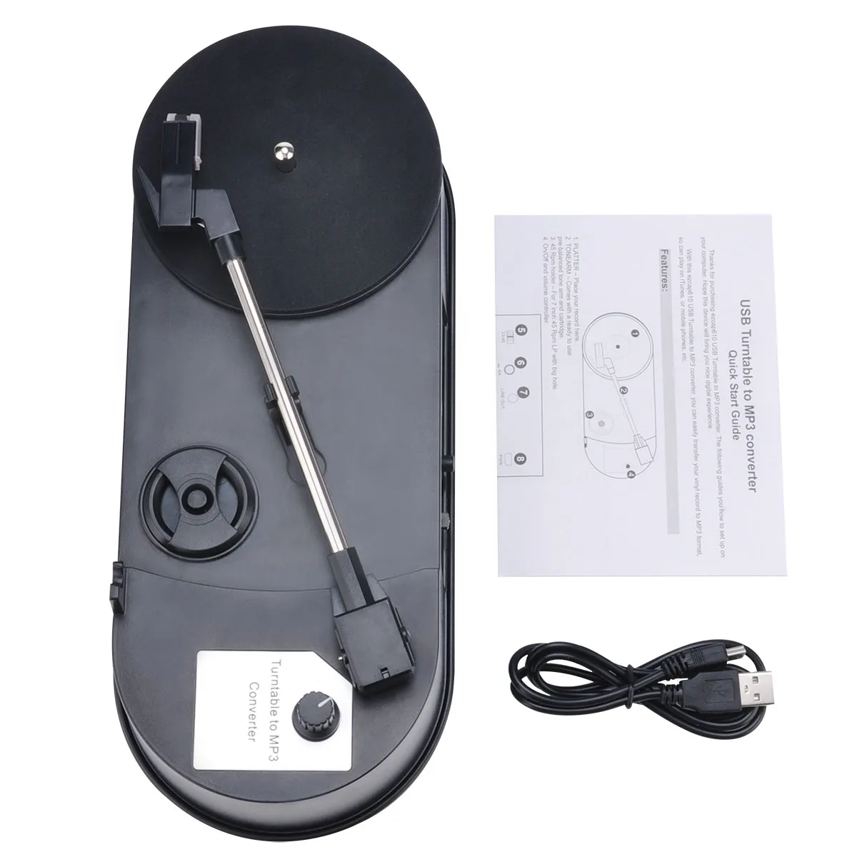 EZCAP новый USB проигрыватель виниловый LP 33/45rpm преобразование виниловой песни в MP3