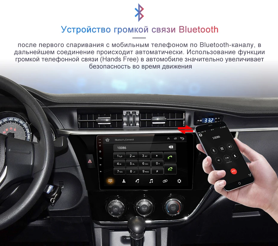 Junsun V1 pro 4G+ 64G CarPlay Android 9,0 DSP для Toyota Corolla автомобильный Радио Мультимедиа Видео плеер gps RDS 2 din dvd