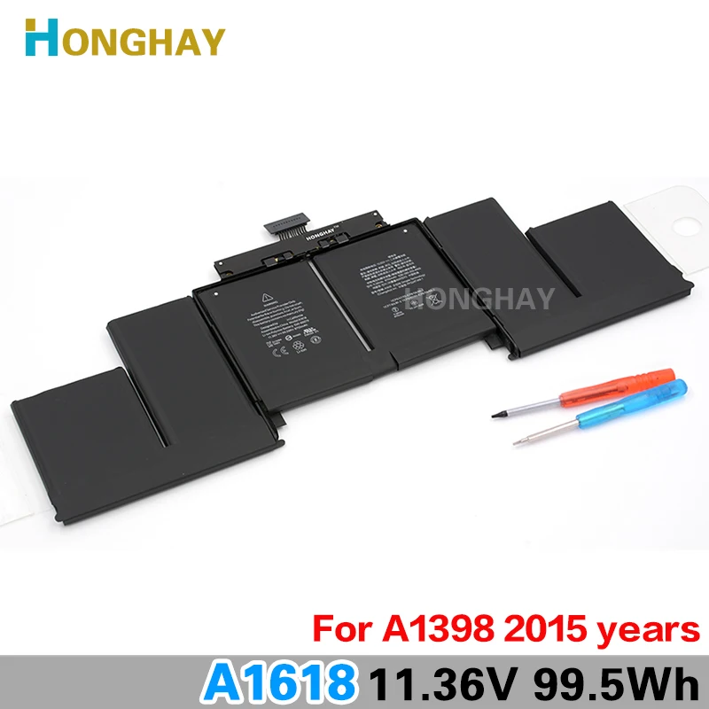 Honghay A1618 Аккумулятор для ноутбука Apple или Macbook Pro 15 &quotA1398 Retina 2015 020 00079 11 36 V 99.5Wh 8755mAh