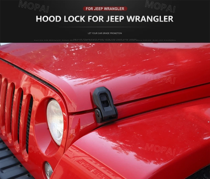 MOPAI Автомобильный Замок двигателя для Jeep Wrangler 2007 Up Автомобильный замок защелки капота защелки для Jeep Wrangler JK аксессуары для укладки