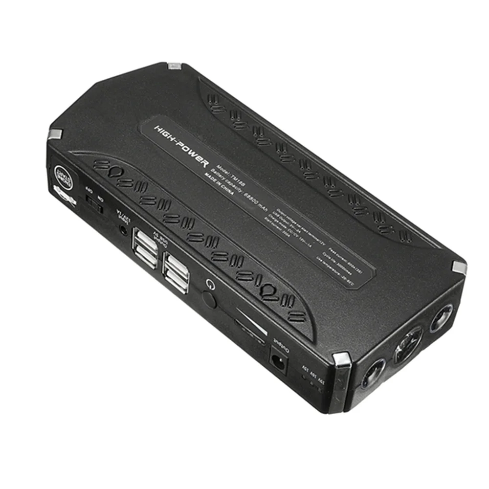 68800 мА/ч 12V зарядных порта USB для автомобиля скачок стартер Мощность усилитель