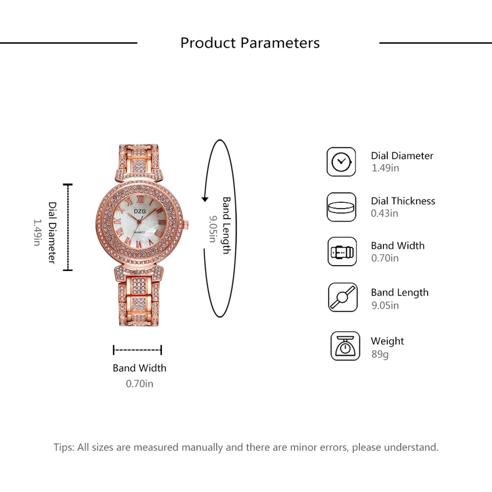 

Elegant Woman Watch Steel Band Alloy Bracelet Clasp Glass Round Fashion Casual Quartz Watch For Women