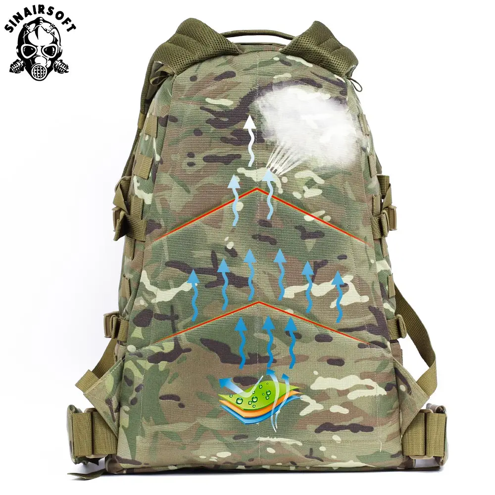 55L 1000D 3D большой емкости мужские армейские тактические рюкзаки военные штурмовые