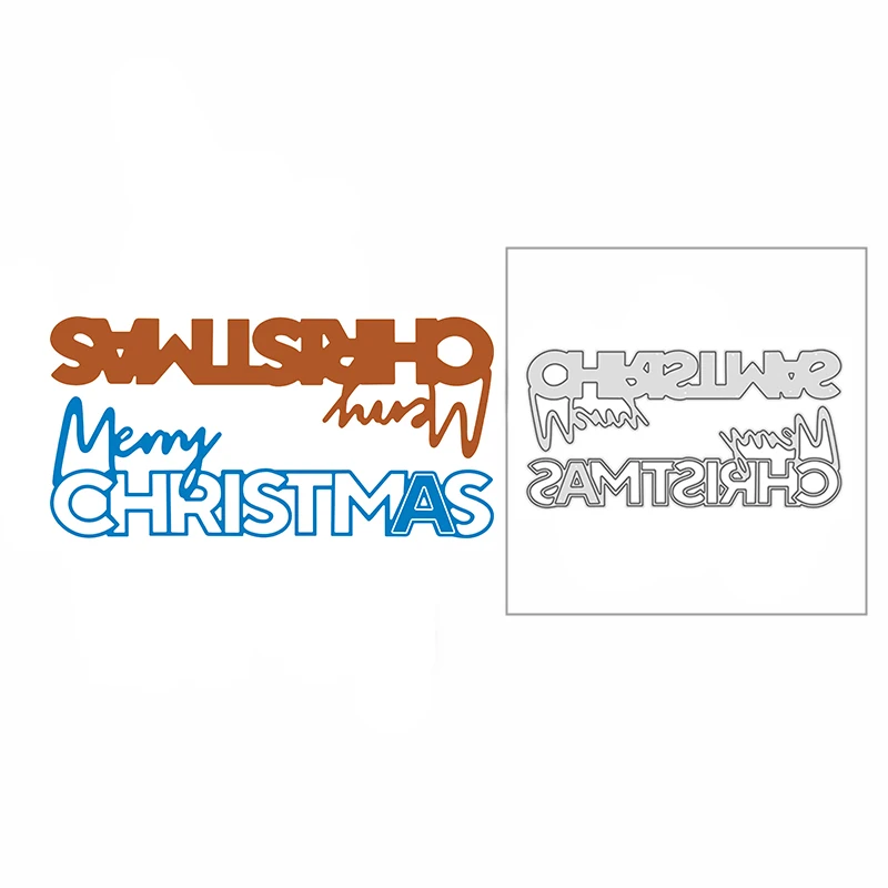 

New Merry Christmas Word Craft Embossing Mold 2021 Metal Cutting Dies for DIY Decorative Scrapbooking Album Card Making No Stamp