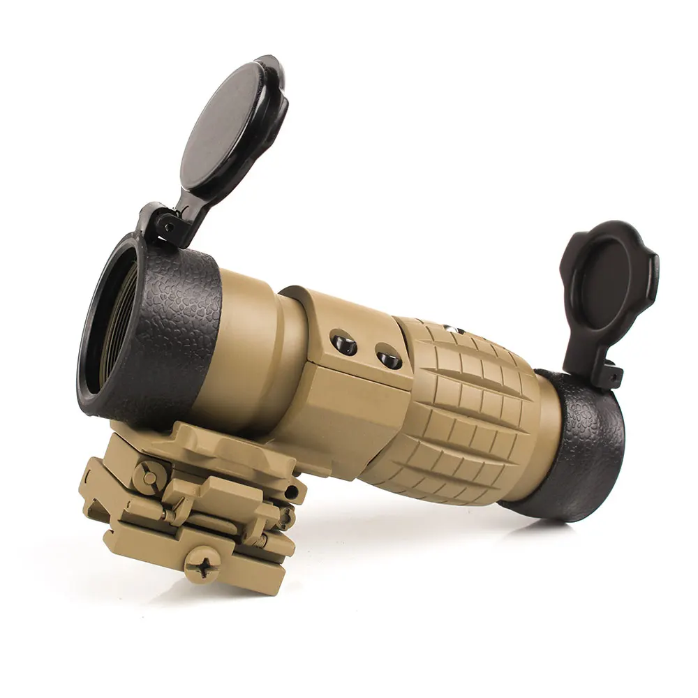 3X Tratical цвет загара Лупа Оптический прицел Красная точка для наружного зрения с