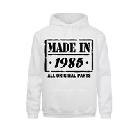 men 33rd birthday harajuku hoodies made in 1985 mens funny hoodies mens clothing oversized hooded pullover harajuku streetwear