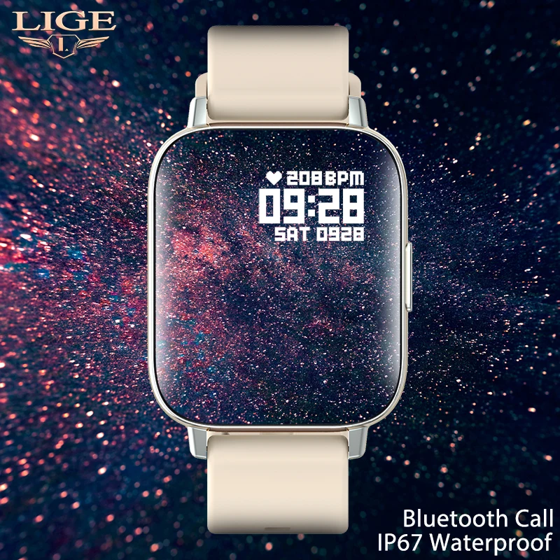 

ZUIDID LIGE модные полностью сенсорные пользовательские часы Смарт-часы для женщин Bluetooth Вызов Смарт-часы мужские спортивные фитнес-трекер Брас...