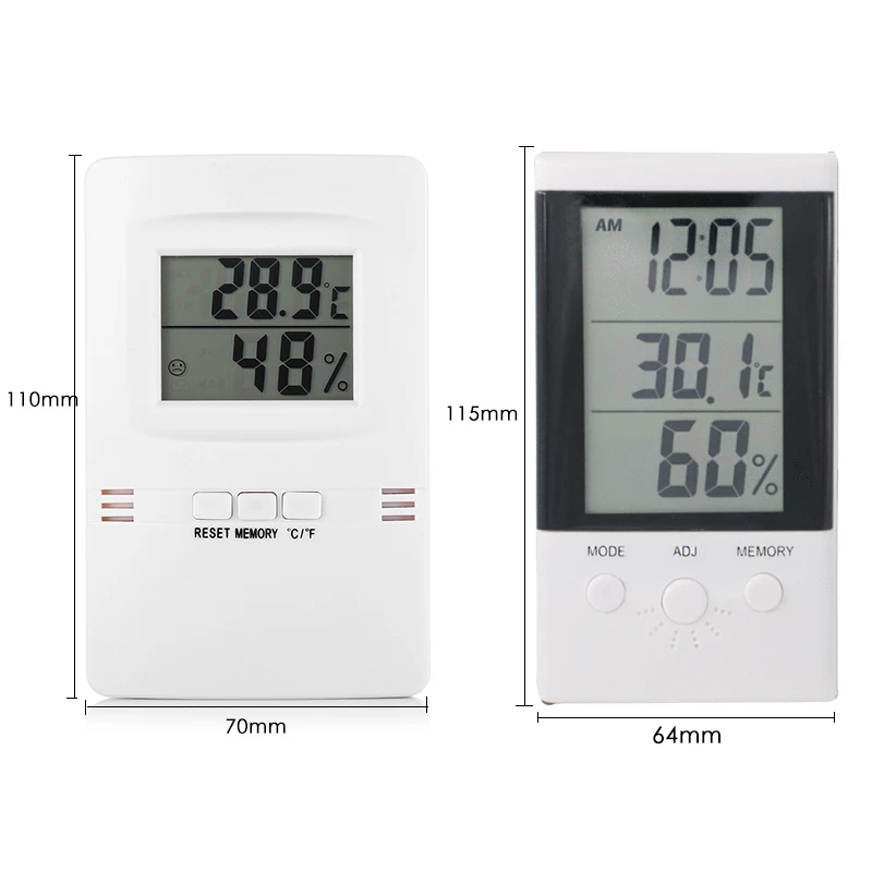 Измеритель температуры и влажности в помещении/на улице термометр гигрометр с