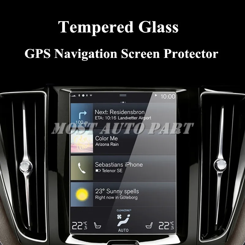 

Закаленное стекло для защиты экрана GPS-навигатора для Volvo S90 V90 XC90 2016-2021, 1 шт., украшение автомобиля, аксессуары для интерьера автомобиля