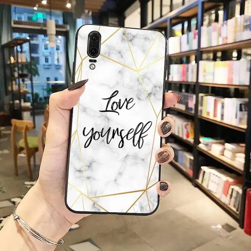 

Pink marble gold luxury Phone Case For Huawei honor Mate P 10 20 30 40 Pro 10i 9 10 20 8 x Lite