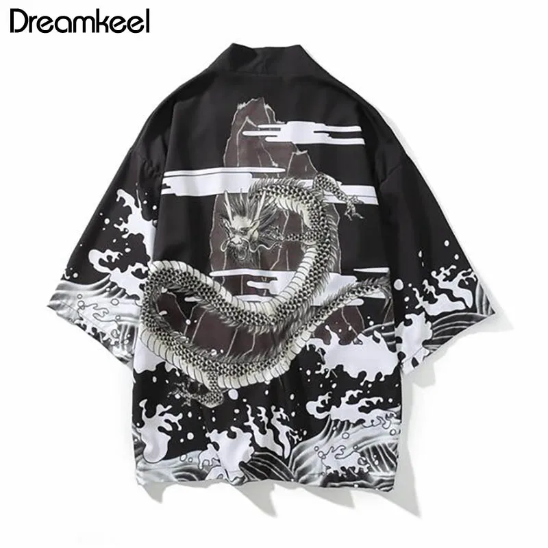 Японские мужские кимоно одежда лето 2019 уличная повседневные куртки Harajuku