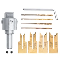 13pcs 681012mm bead maker kit rotary bead drill bits woodworking milling cutter set qualtiy cemented carbide concave cutter