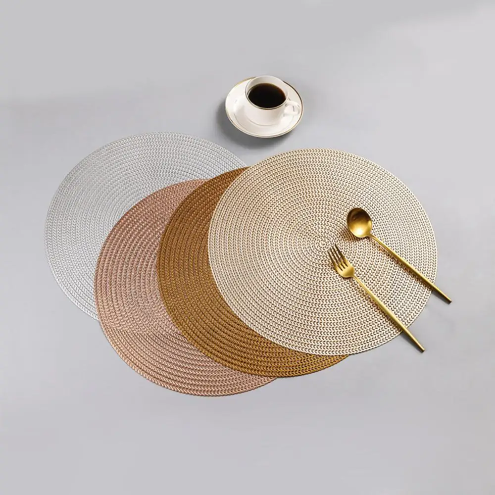 Практичная круглая салфетка из ПВХ для отеля ресторана 38 см коктейлей