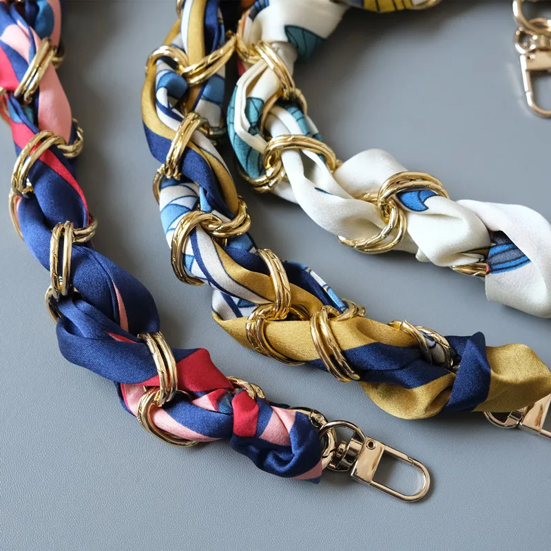 

Fashion Handbag Accessory Summer Hand-held Scarf Short Chain Detachable Replacement Handbag Strap Women Shoulder DIY Chains