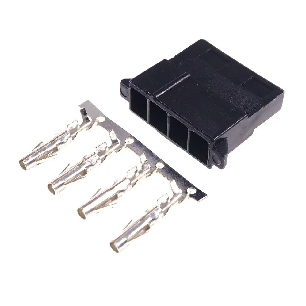 10 комплектов 4 контакта D образная вилка штекер + гнездо обжимные контакты провода