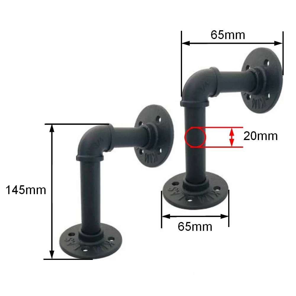 2 шт. промышленный сделай сам л труба для супермаркетов открытого типа дерево
