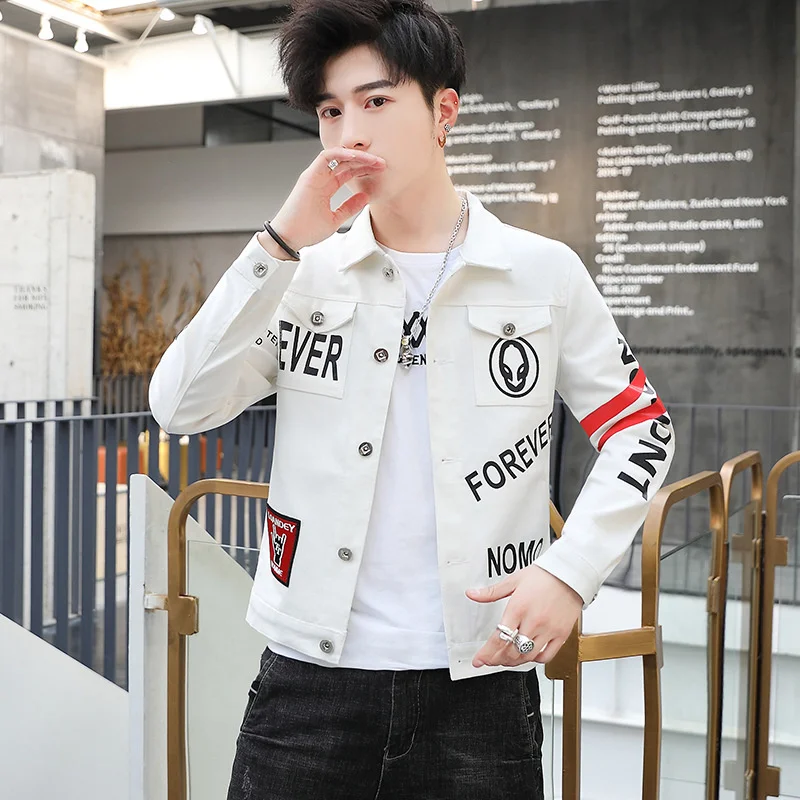 

Spring and autumn cowboy jacket men's jacket Korean fashion student Korean wind work clothes fashion brand handsome jacket