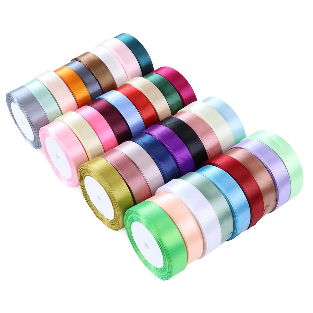 36 цветов сплошной цвет сатиновая подарочная лента упаковочная вечерние