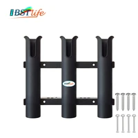 marine boat yacht kayak fishing vertical 3 link rod holder organiser pole tube mount bracket socket rack lure pliers storage