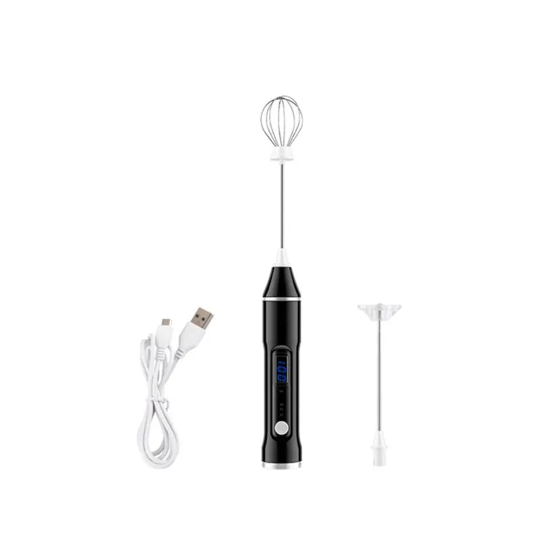 

3 Speed Electric Milk Frother Spring Rechargeable Whisk Cream USB Rechargeable Hand Blenders Automatic Kitchen Juice Food Mixer