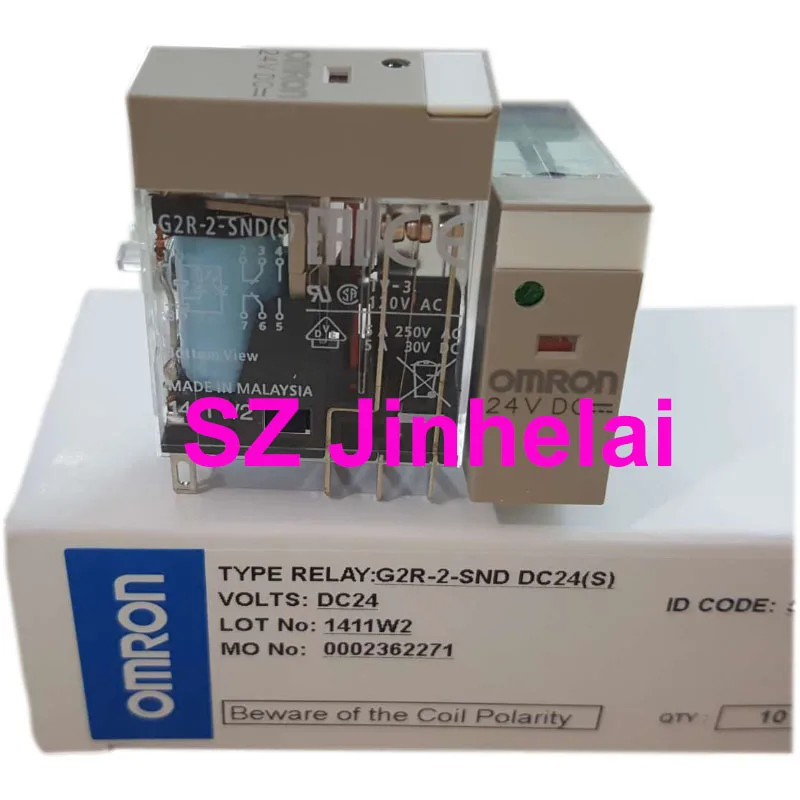 Omron G2r2-snd Dc24 s Autêntico Original Pinos Intermediário Relé G2r-2-snd s 24vdc 10 Peças