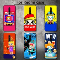 cartoon pop mart molly cute phone cases for redmi 5 5plus 6 pro 6a s2 4x go 7a 8a 7 8 9 k20 case