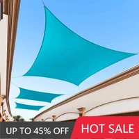sky blue rectangular shade sail shade tarpaulin cloth screen uv resistant and durable commercial grade outdoor terrace carport