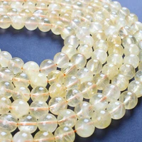 100 natural stone beads aaa citrines crystal yellow quartz round loose beads 6 8 10mm for bracelets necklace jewelry making