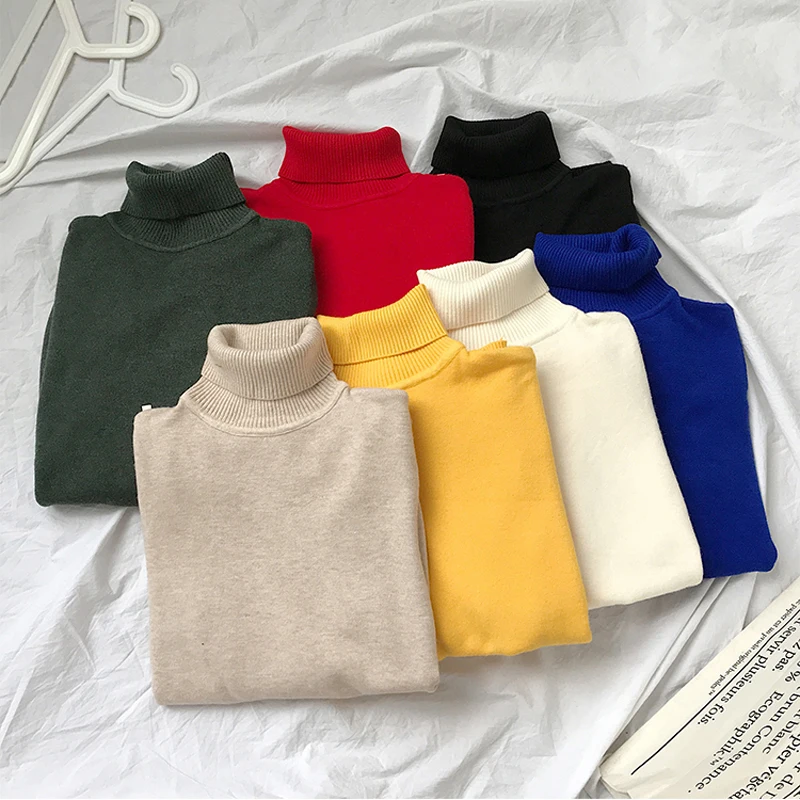 Мужской однотонный кашемировый свитер с высоким воротником | Мужская одежда