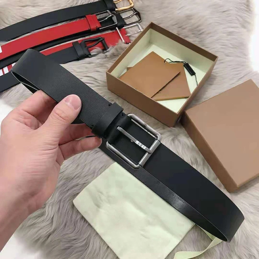

Top 3.5Cm Quality Leather For Men Black Belts Jeans Fashion Luxury Classic Brand Designer Belt With Gifts Box