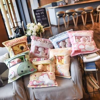 a plushie bag pudding toys mini animals doll sakura bunny unicorn pig hamster whale plushie pillow girl birthday gift