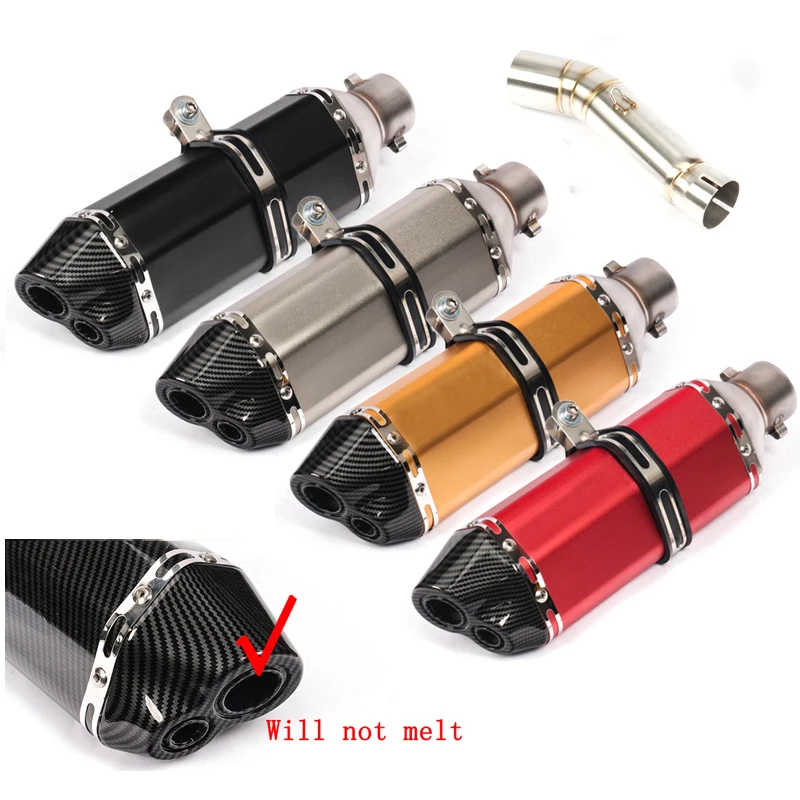 

Escape Motorcycle Exhaust Middle Connect Tube And 51mm Muffler Tips Stainless Steel For Honda CBR500 CB500X CB500F 2013-2019