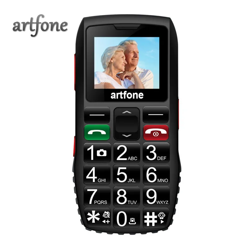 Günstig Artfone Große Taste Handy Für Ältere, Verbesserte GSM Handy Mit SOS-Taste | 1400mAh Batterie Taschenlampe Seite Tasten (2G)