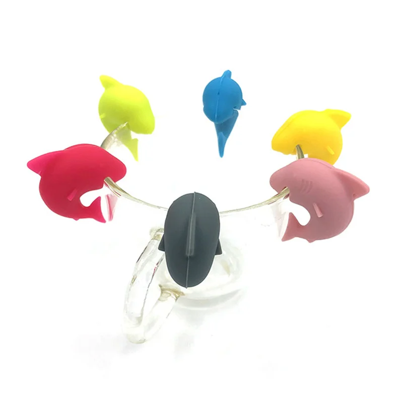 6 шт. забавные вечерние присоска для пива бокал вина силиконовая этикетка es