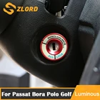 Светящаяся крышка кольца зажигания из алюминиевого сплава для Volkswagen VW Passat Bora Polo T-Cross Golf 4 5 6 Jetta MK5 6 Tiguan