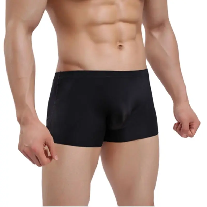 Mens Ice Silk Boxers Breathable Transparentes men UnderMear Boxer Sexy Homme Jockstrap Gay Fetish Homens One-Piece Shorts | Мужская