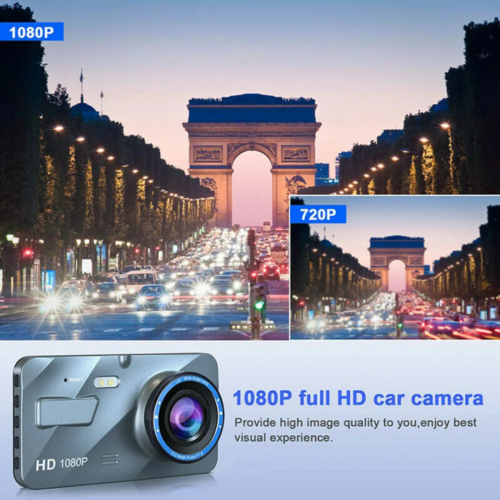 1 шт./компл. HD Автомобильный видеорегистратор 4 дюйма 2.5D двойной объектив