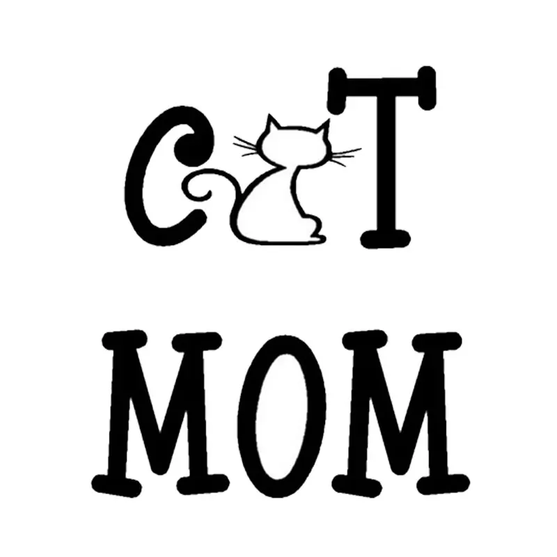 

Cartoon Cat Mom Car Sticker KK Vinyl Auto Accessories Car Styling Laptop Decal PVC 13cm*11cm