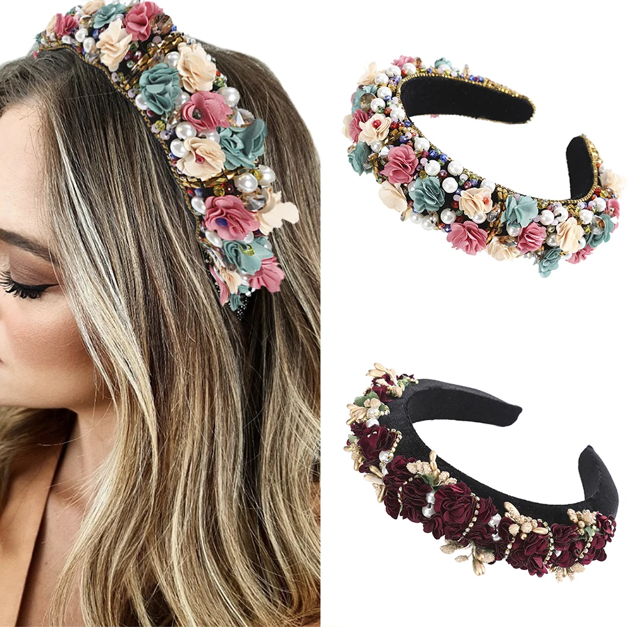 

Wedding Luxurious Headband Head Hoop Women Fashion Bezel Headwear Rhinestone Padded Limited Edition Hair Accessories